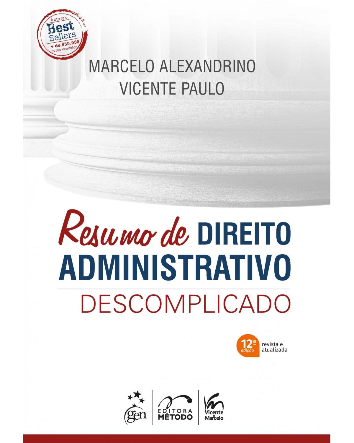 Resumo de direito administrativo descomplicado - 12ª Edição | 2019