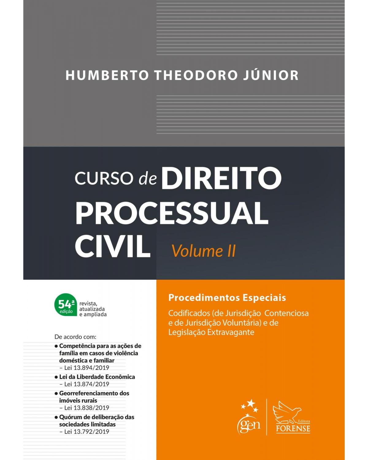 Curso de direito processual civil - Volume II - 54ª Edição