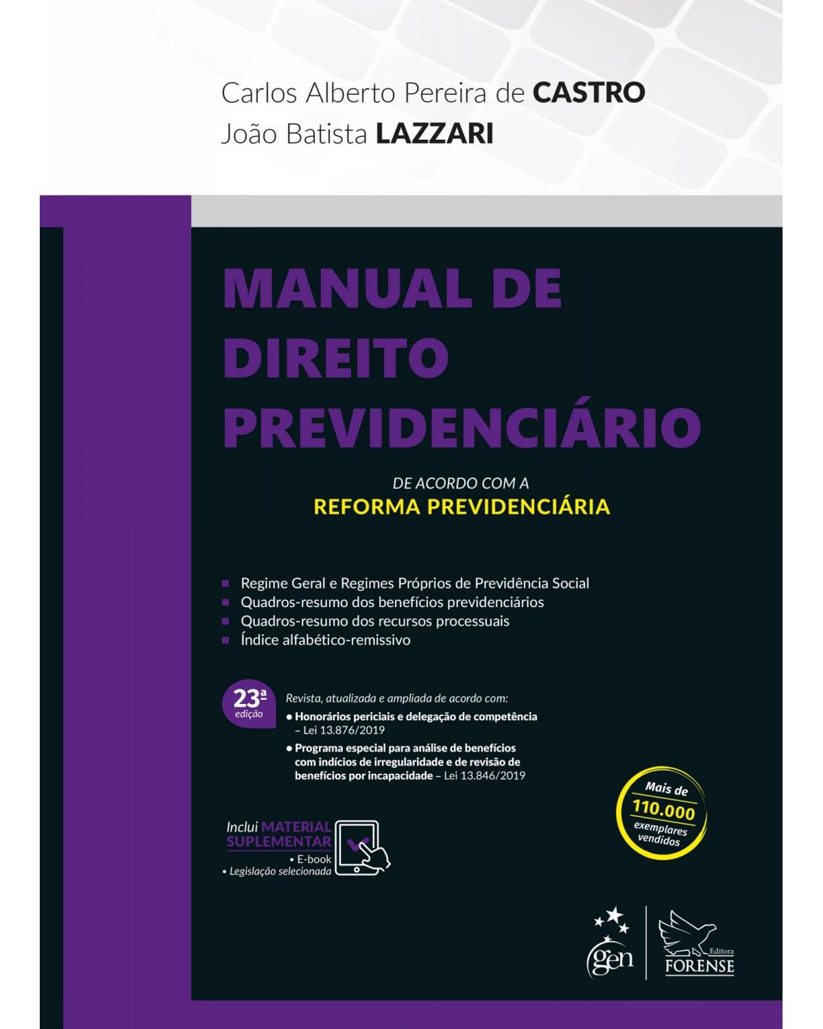 Manual de direito previdenciário - 23ª Edição | 2020