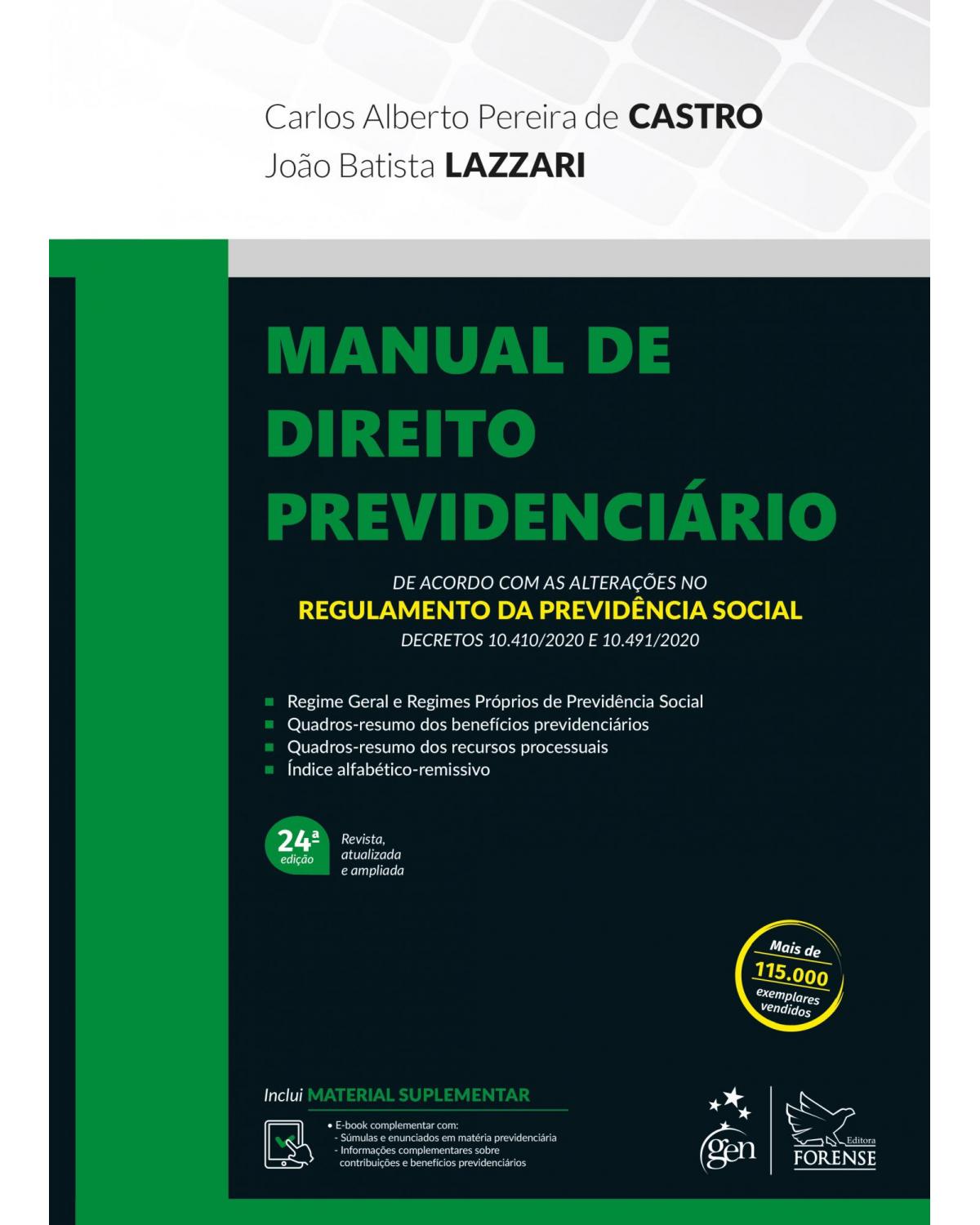 Manual de direito previdenciário - 24ª Edição | 2020
