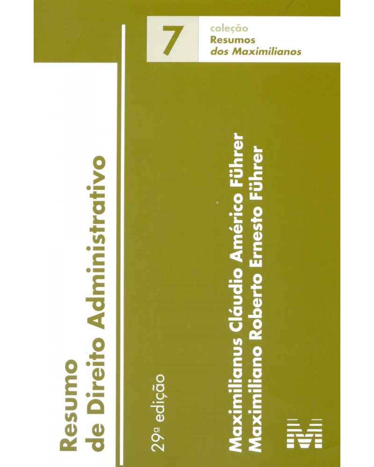 Resumo de direito administrativo - 29ª Edição