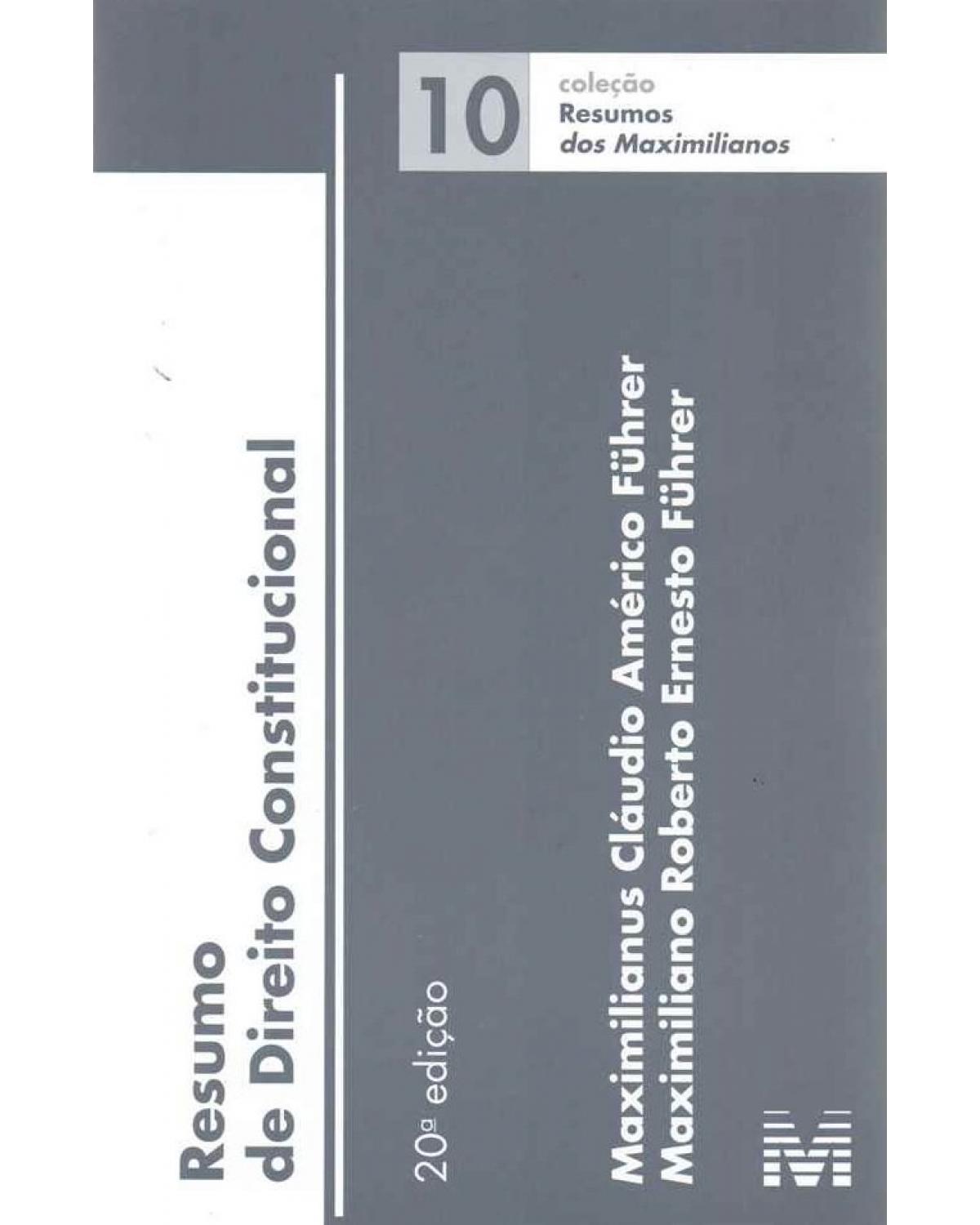 Resumo de direito constitucional - 20ª Edição