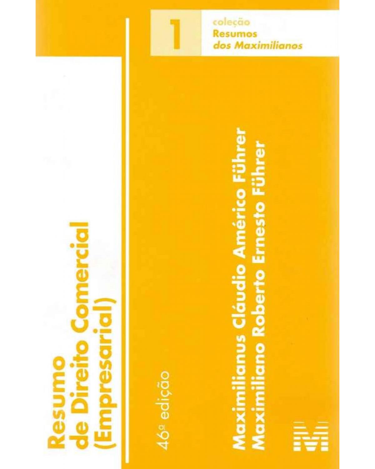 Resumo de direito comercial (empresarial) - 46ª Edição