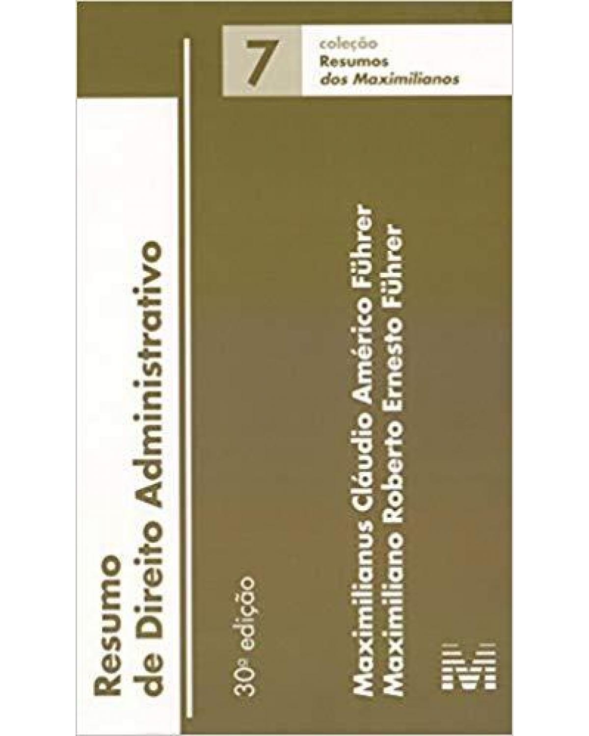 Resumo de direito administrativo - 30ª Edição | 2019