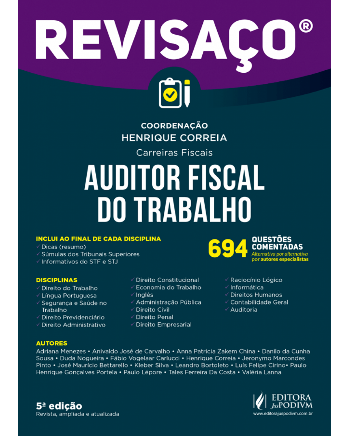 Auditor fiscal do trabalho - 5ª Edição | 2018