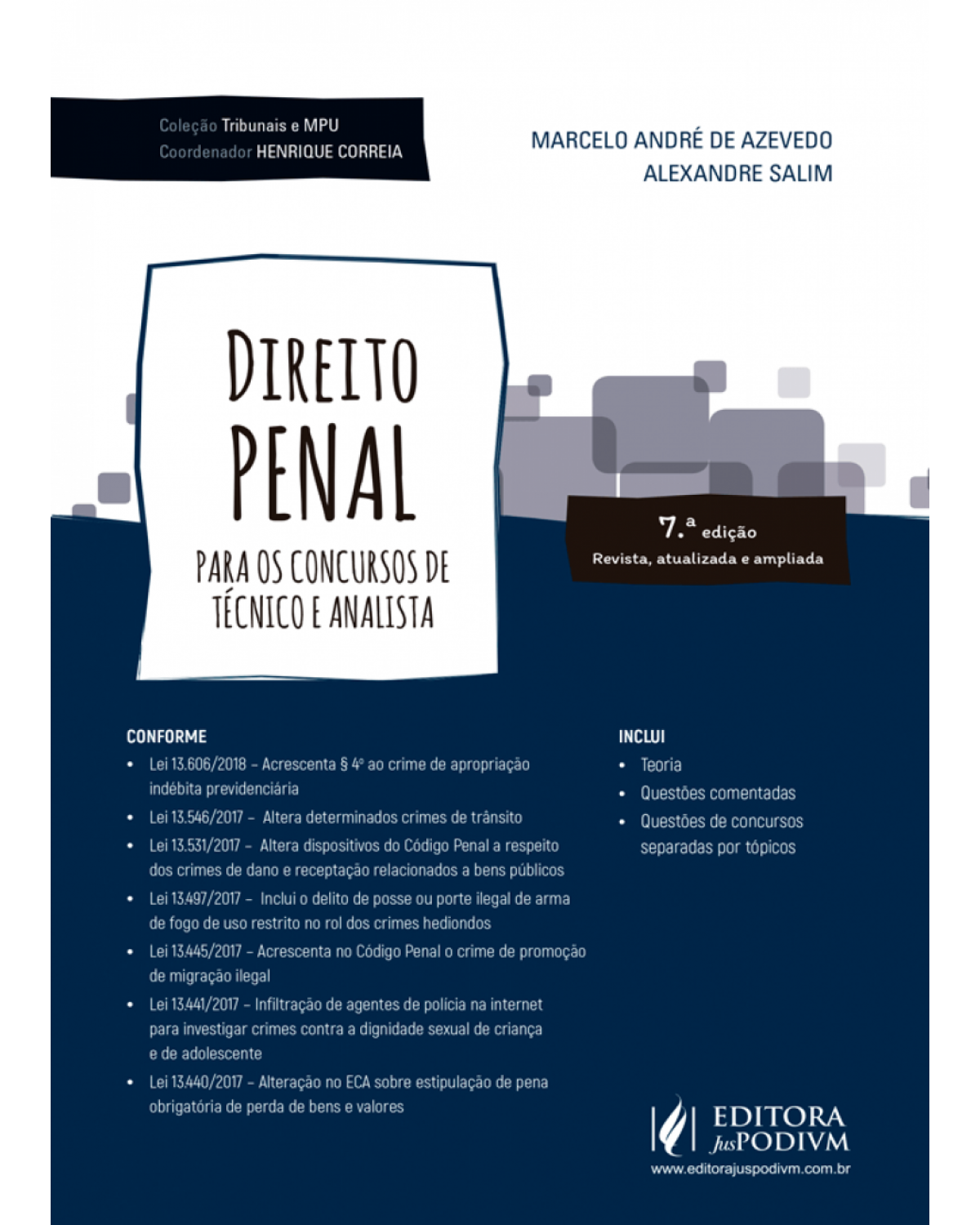 Direito penal - para os concursos de técnico e analista - 7ª Edição | 2018