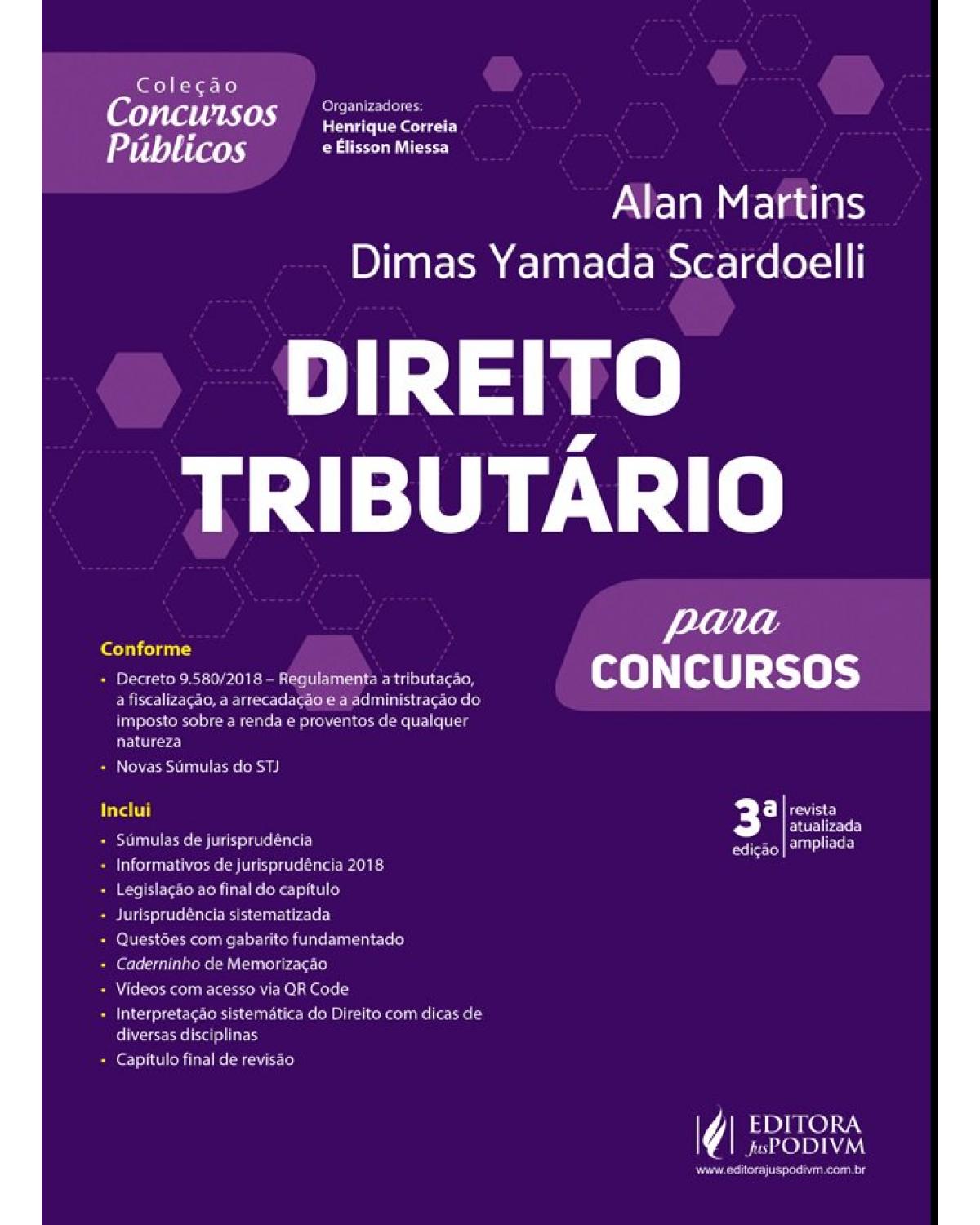 Direito tributário - para concursos - 3ª Edição | 2019