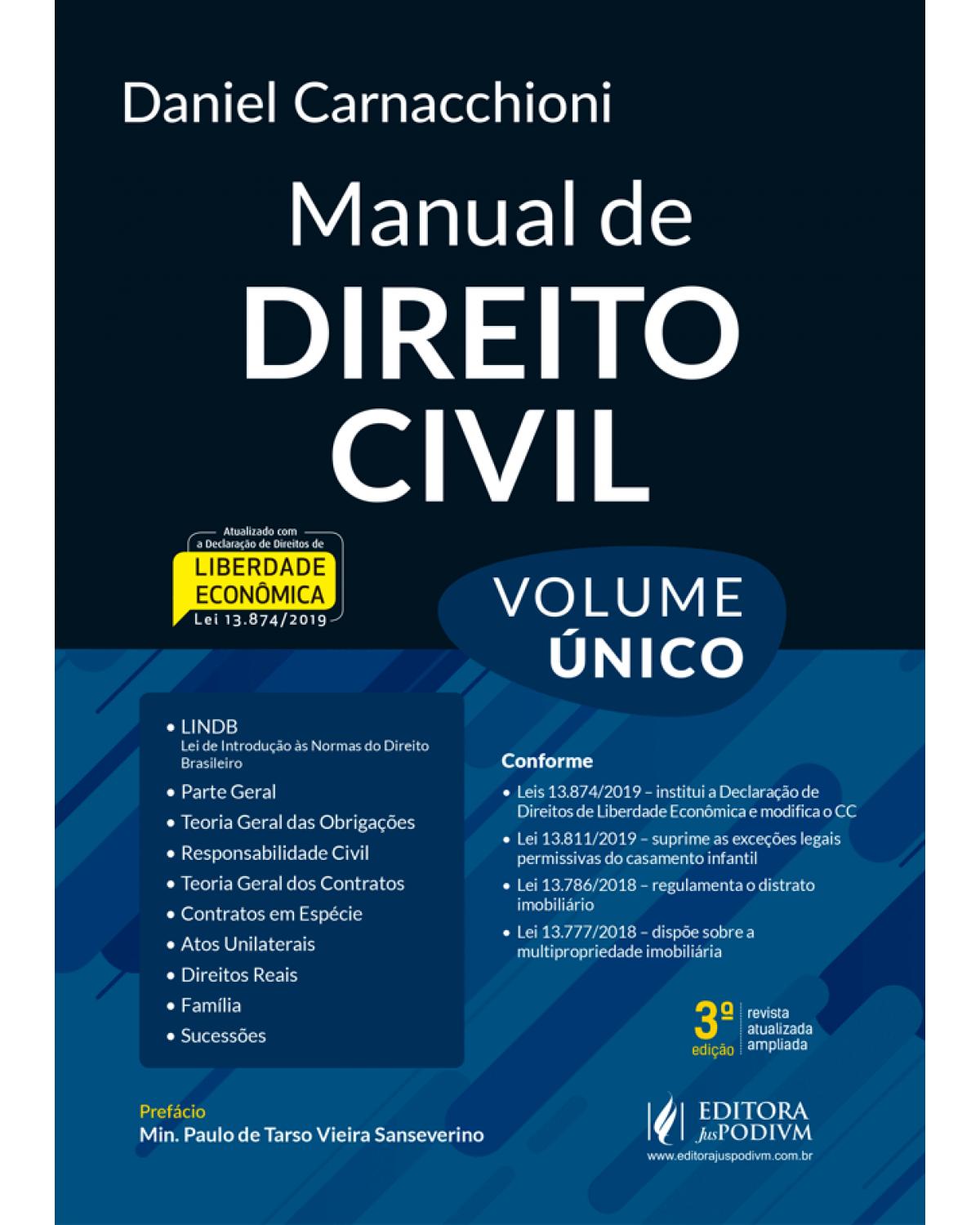 Manual de direito civil - volume único - 3ª Edição | 2019