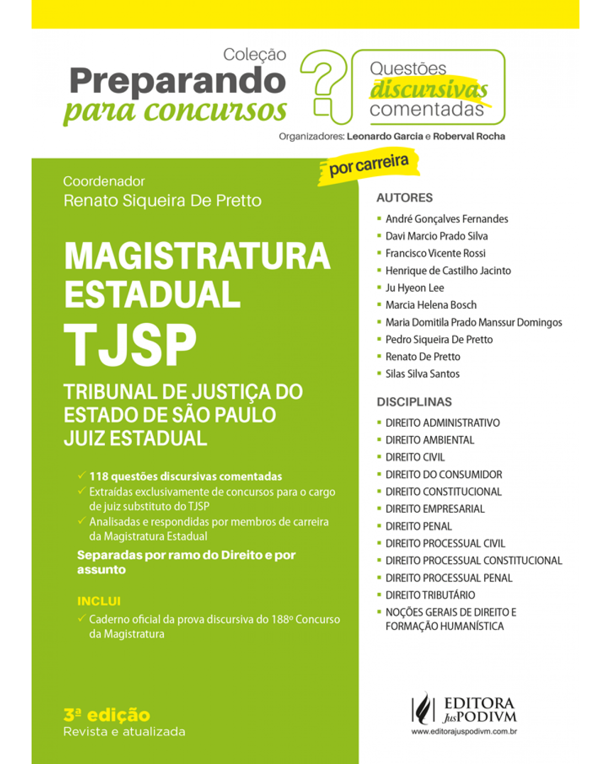 Preparando para concursos: Questões discursivas comentadas - Magistratura estadual - TJSP - 3ª Edição | 2021