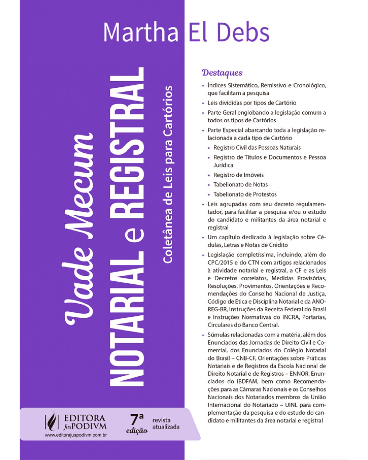 Vade mecum notarial e registral - 7ª Edição | 2020