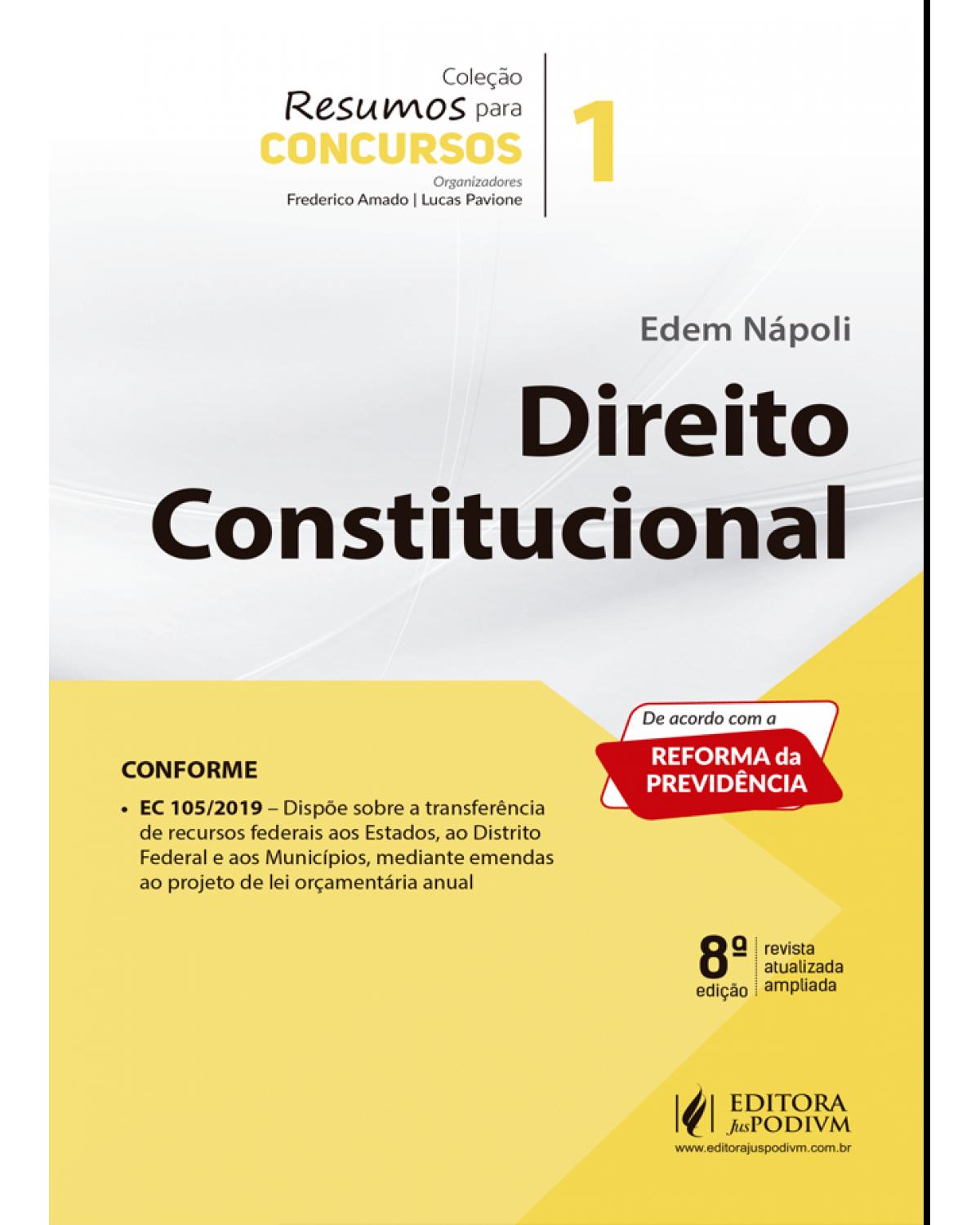 Direito constitucional - 8ª Edição | 2020