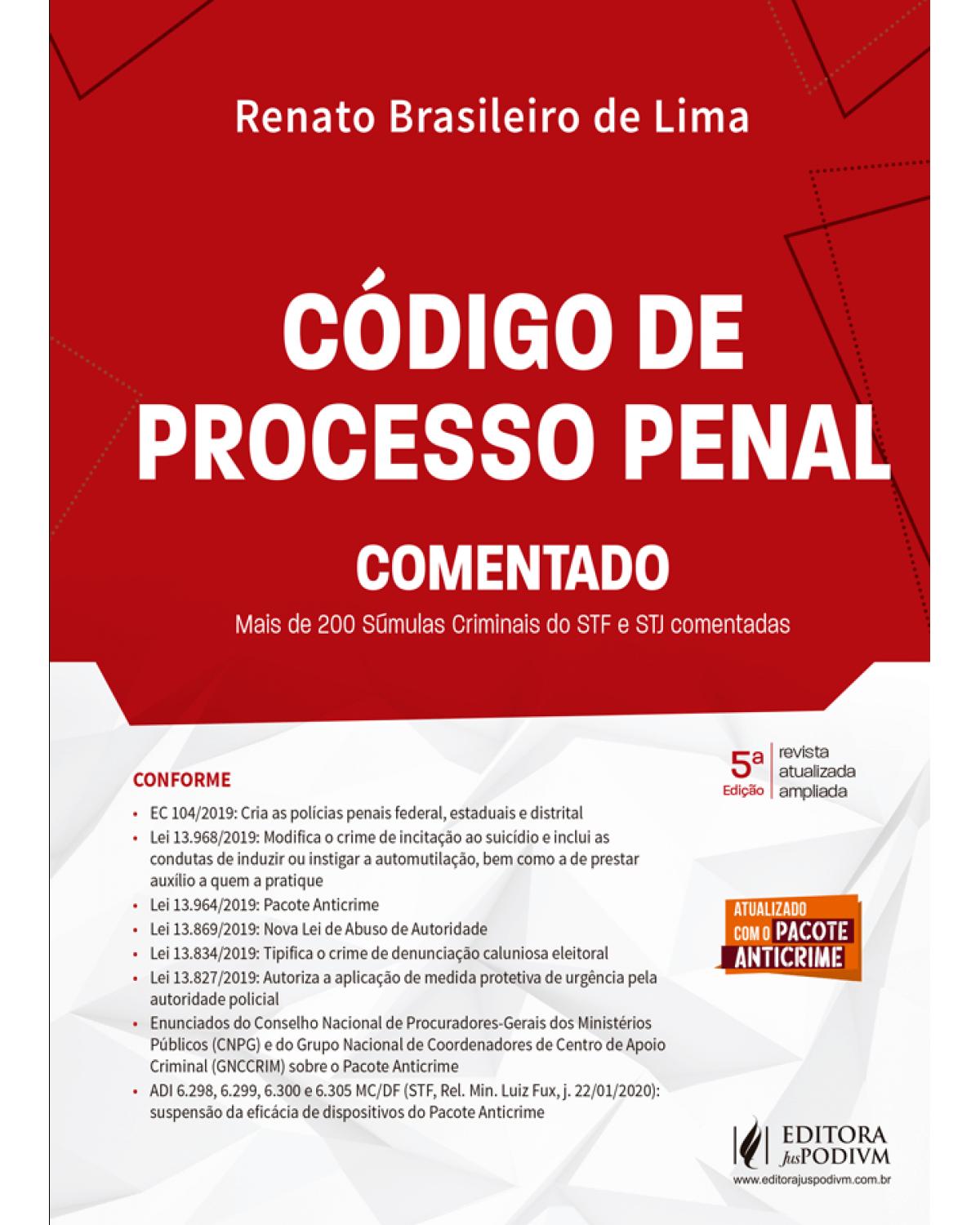 Código de processo penal comentado - 5ª Edição | 2020