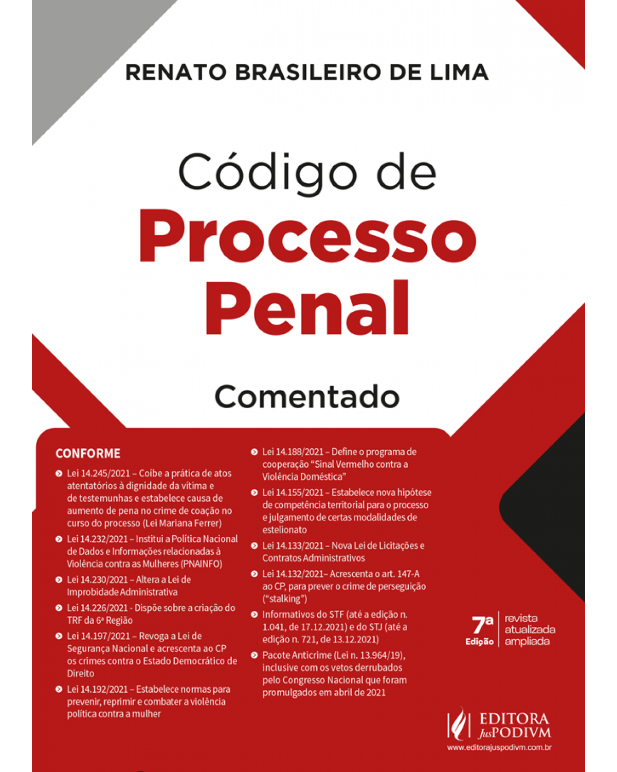 Código de processo penal comentado - 7ª Edição | 2022