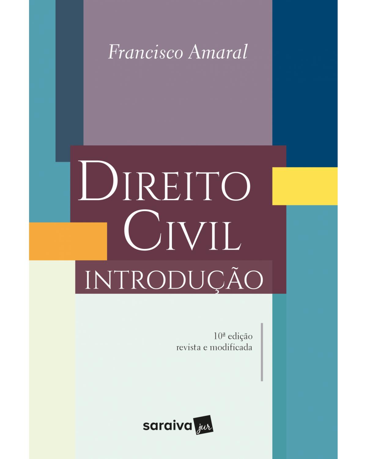 Direito civil - introdução - 10ª Edição | 2018