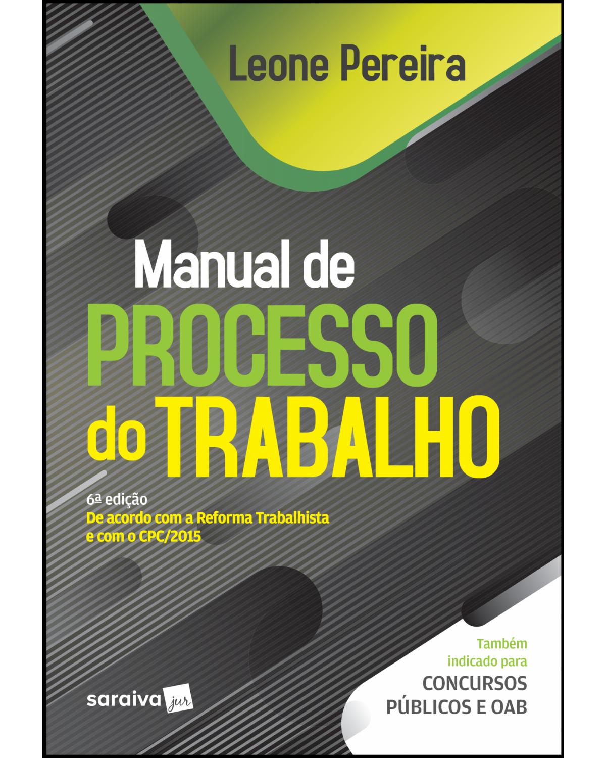 Manual de processo do trabalho - 6ª Edição | 2019