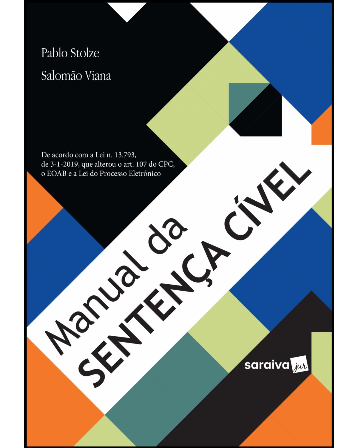 Manual da sentença cível - 1ª Edição | 2019