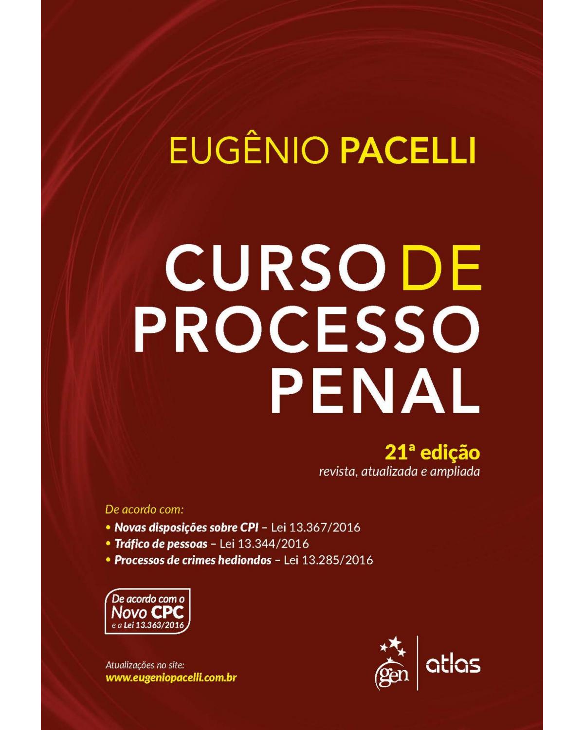 Curso de processo penal - 21ª Edição