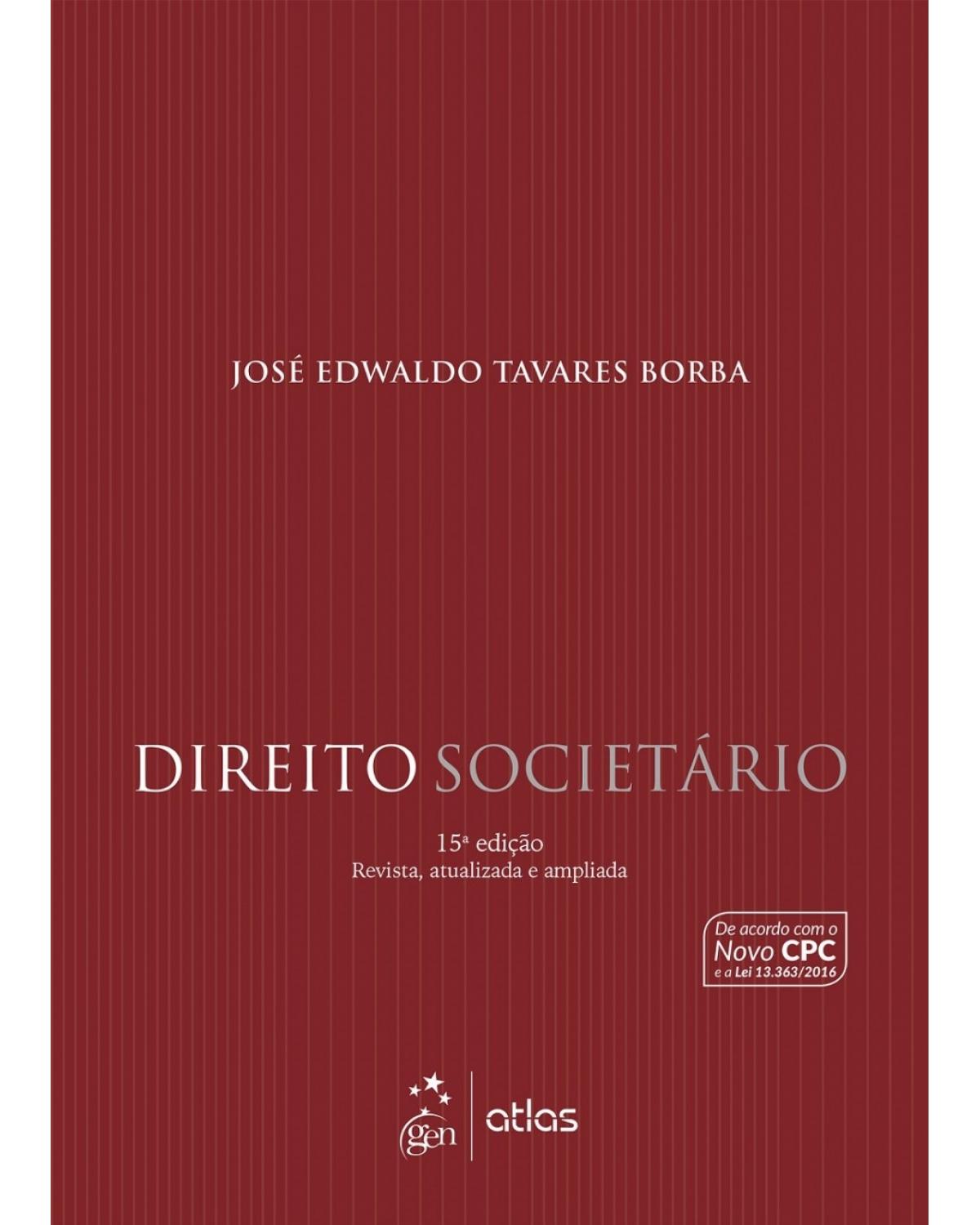 Direito societário - 15ª Edição | 2017