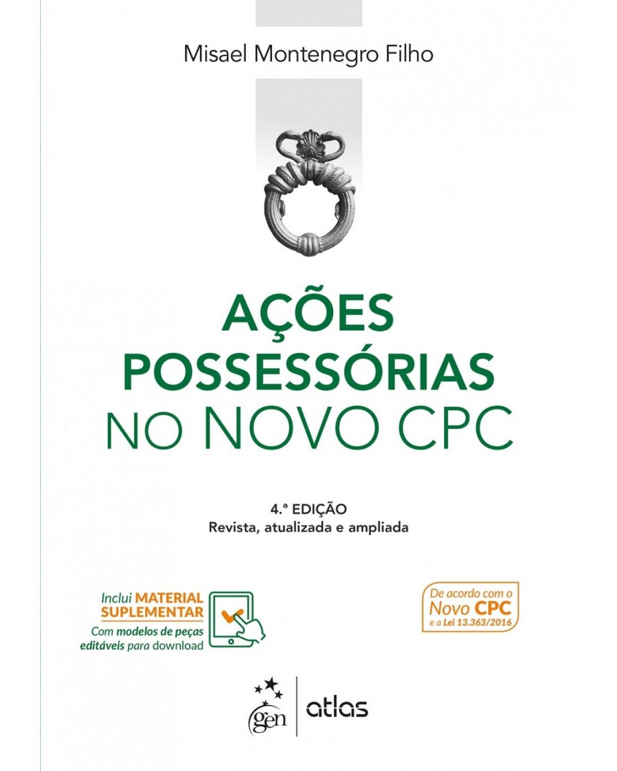 Ações possessórias no novo CPC - 4ª Edição | 2017