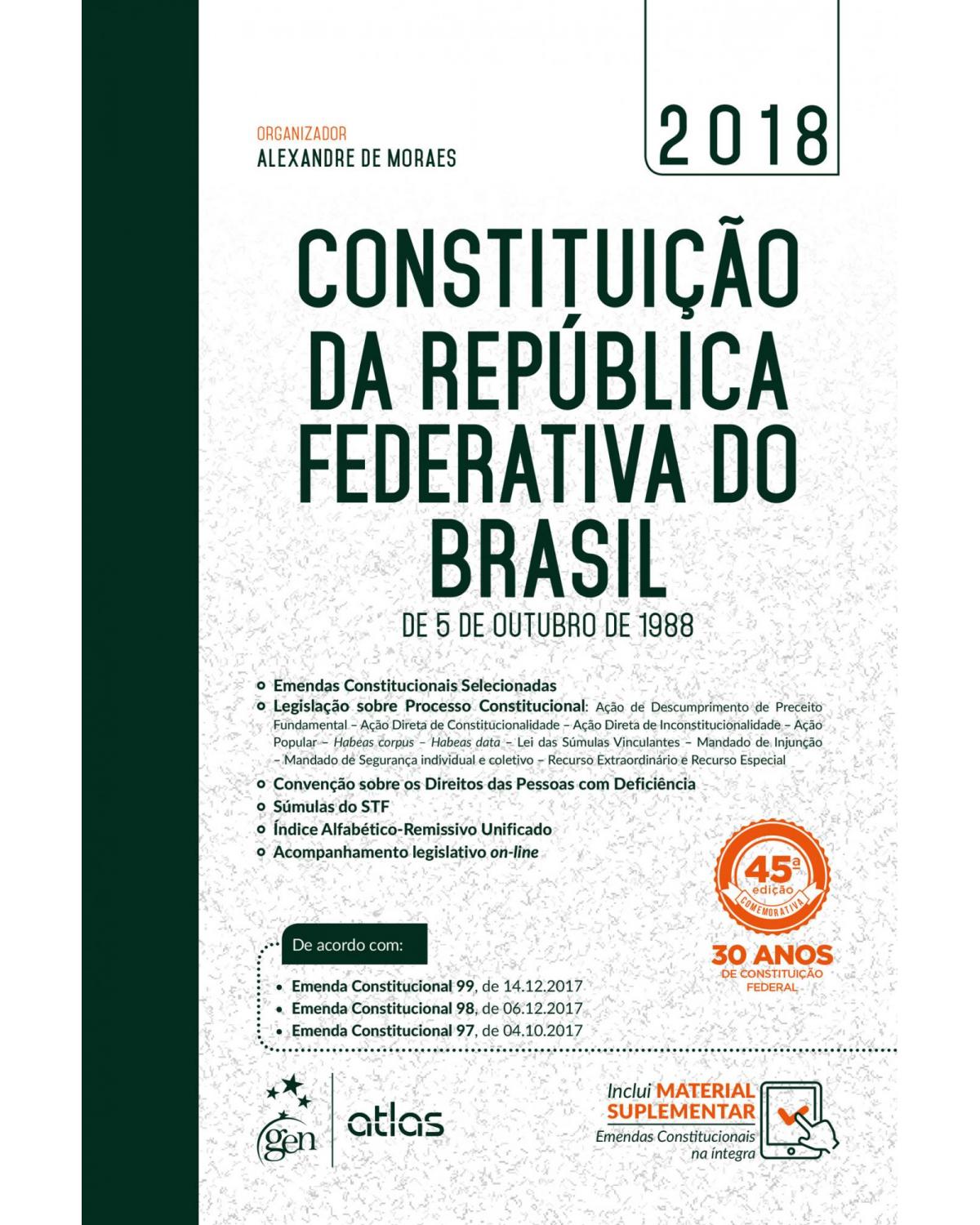 Constituição da República Federativa do Brasil: de 5 de outubro de 1988 - 45ª Edição | 2018