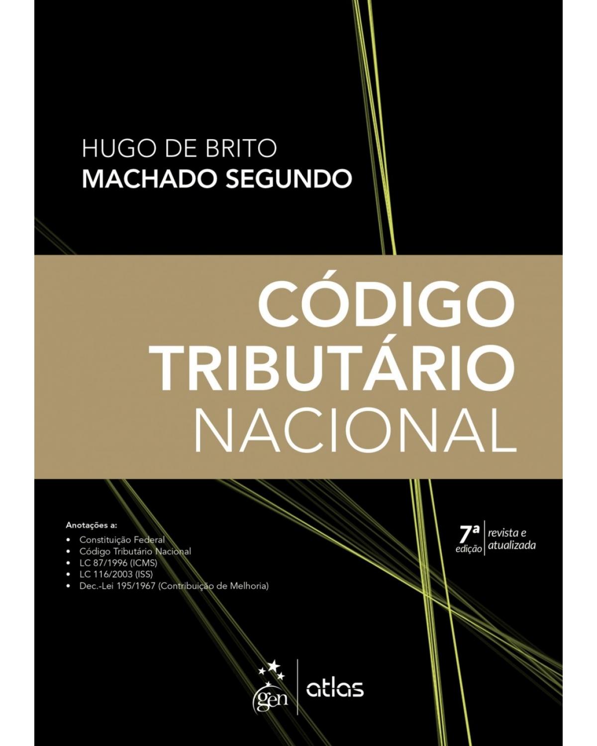 Código tributário nacional - 7ª Edição | 2018