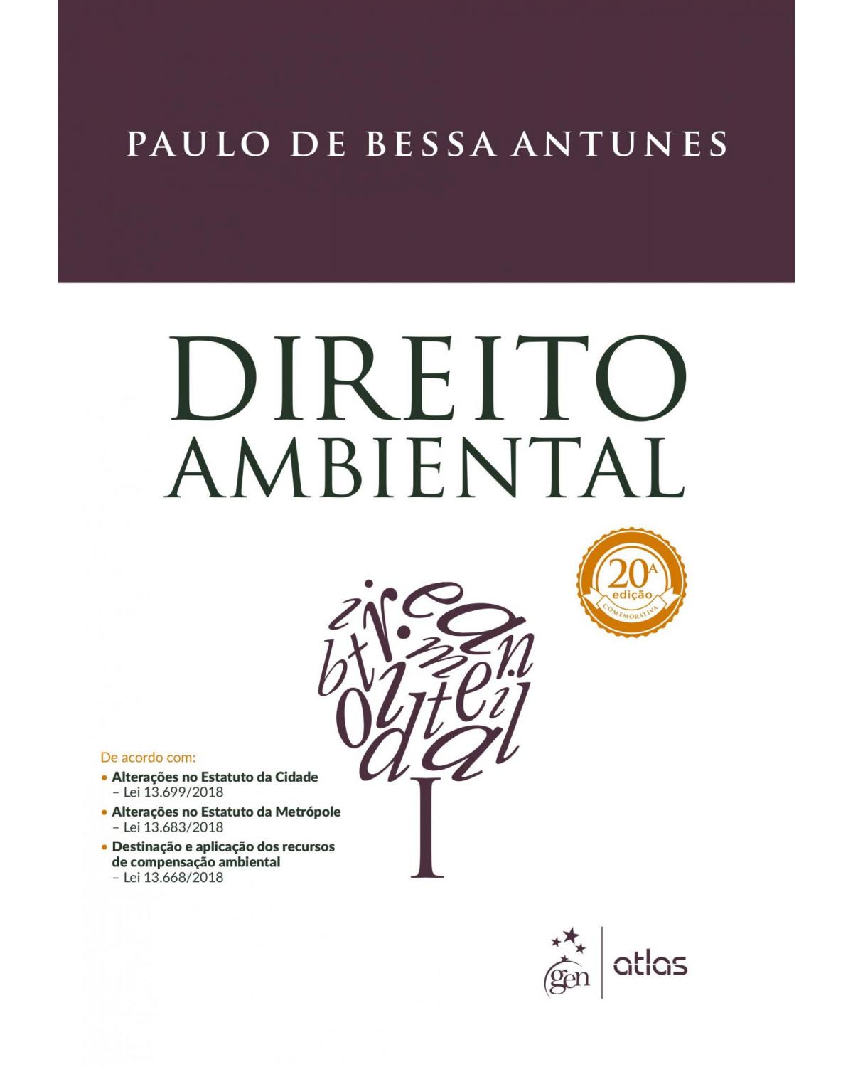 Direito ambiental - 20ª Edição | 2019