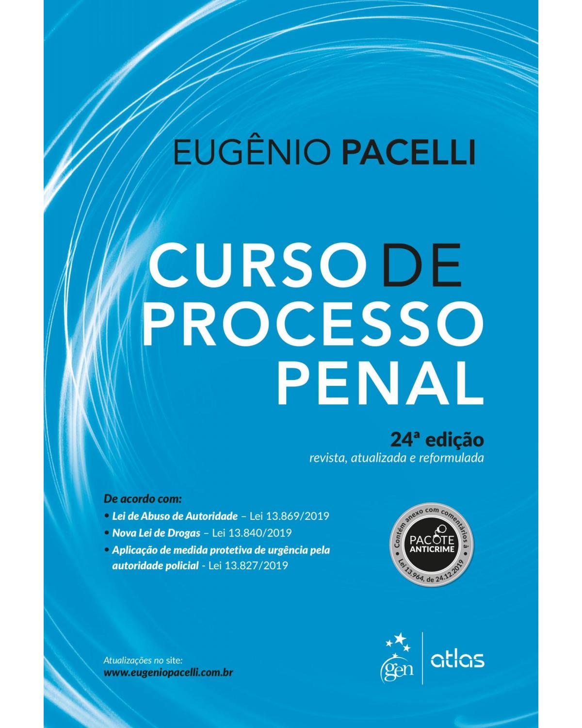 Curso de processo penal - 24ª Edição | 2020