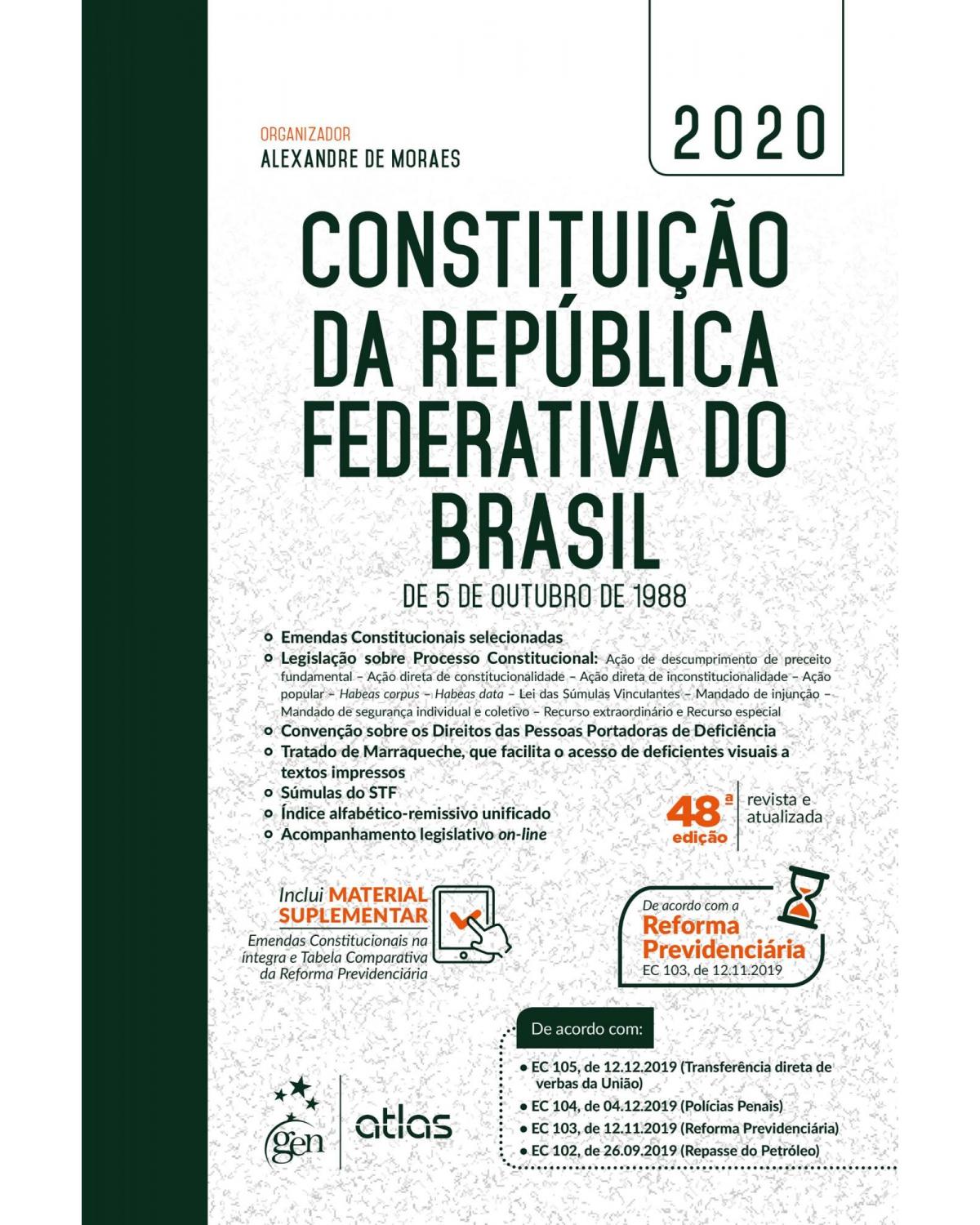 Constituição da República Federativa do Brasil - de 5 de outubro de 1988 - 48ª Edição | 2020