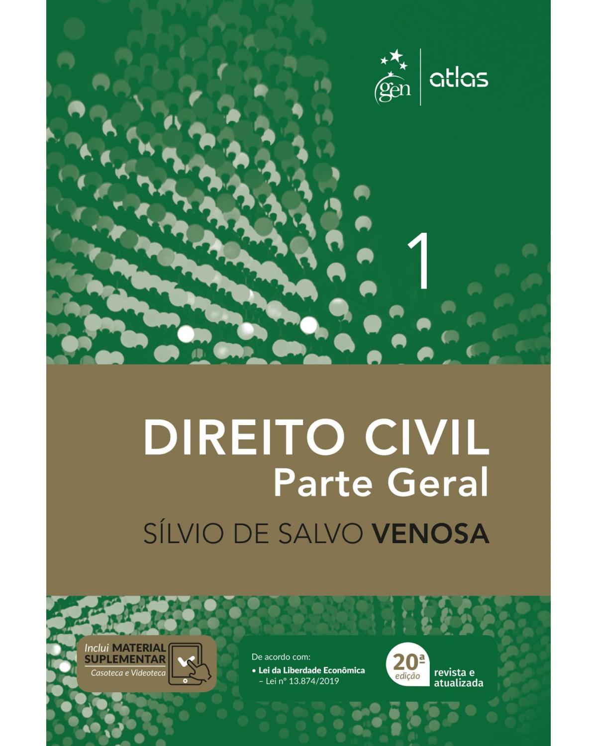 Direito civil - Volume 1: parte geral - 20ª Edição | 2020