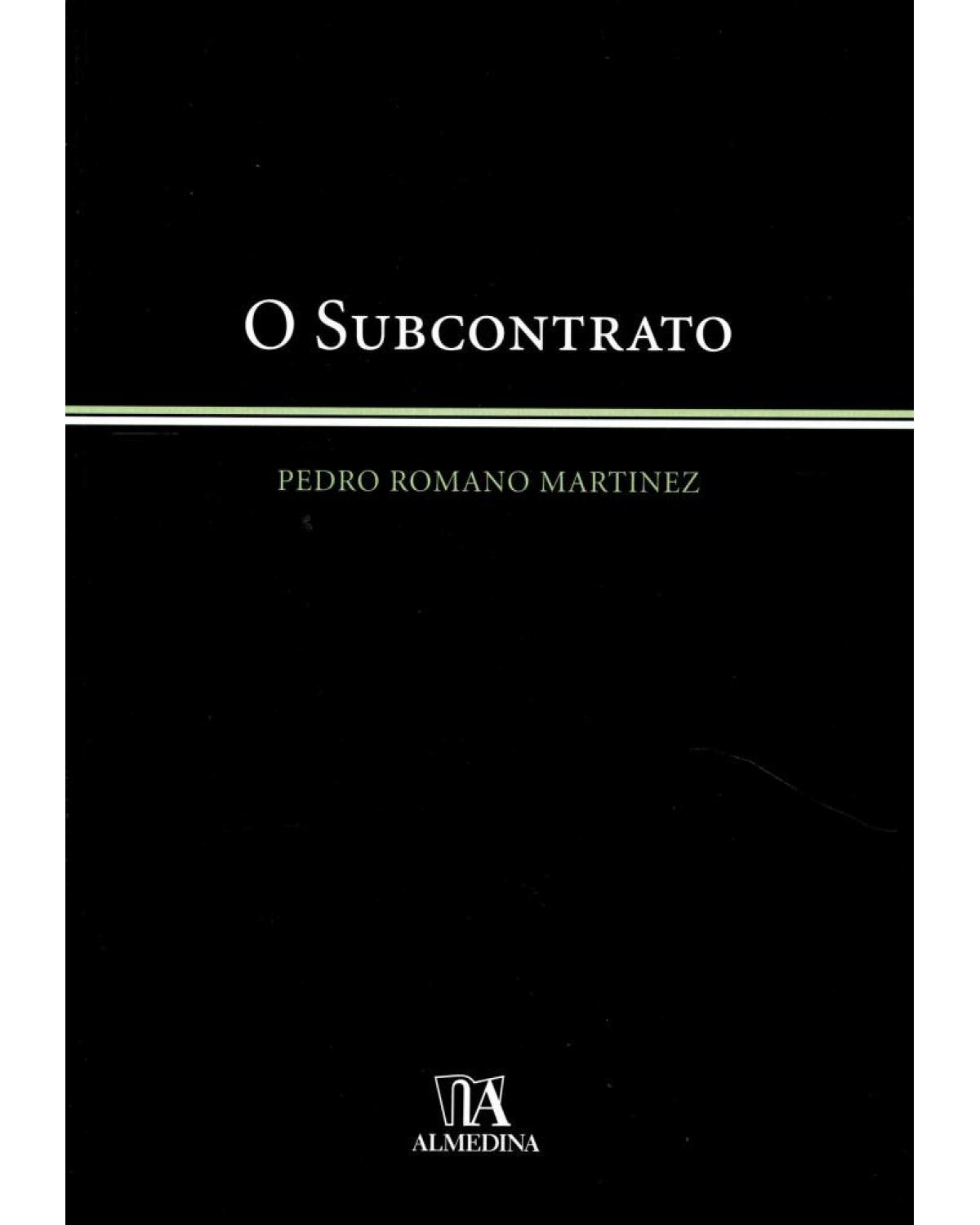 O subcontrato - 1ª Edição | 2006