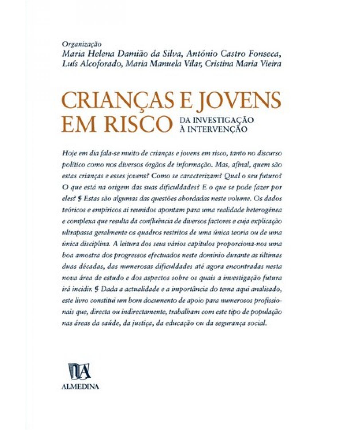 Crianças e jovens em risco: da investigação à intervenção - 1ª Edição | 2004