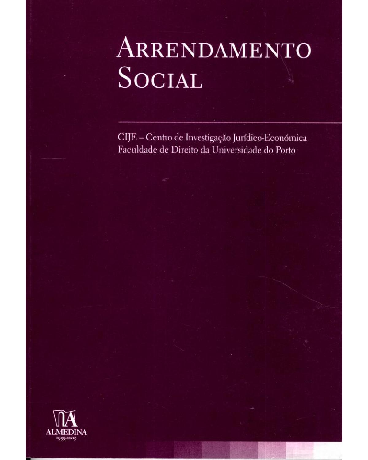 Arrendamento social - 1ª Edição | 2005