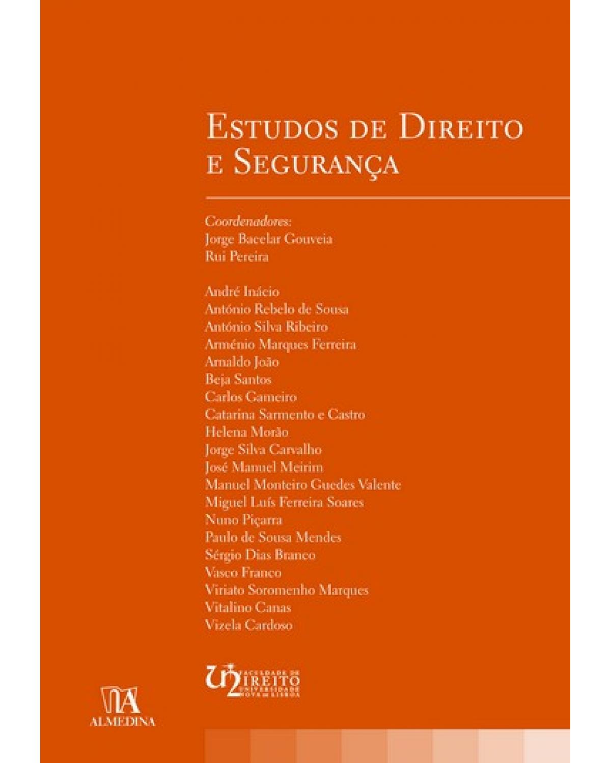 Estudos de direito e segurança - 1ª Edição | 2007