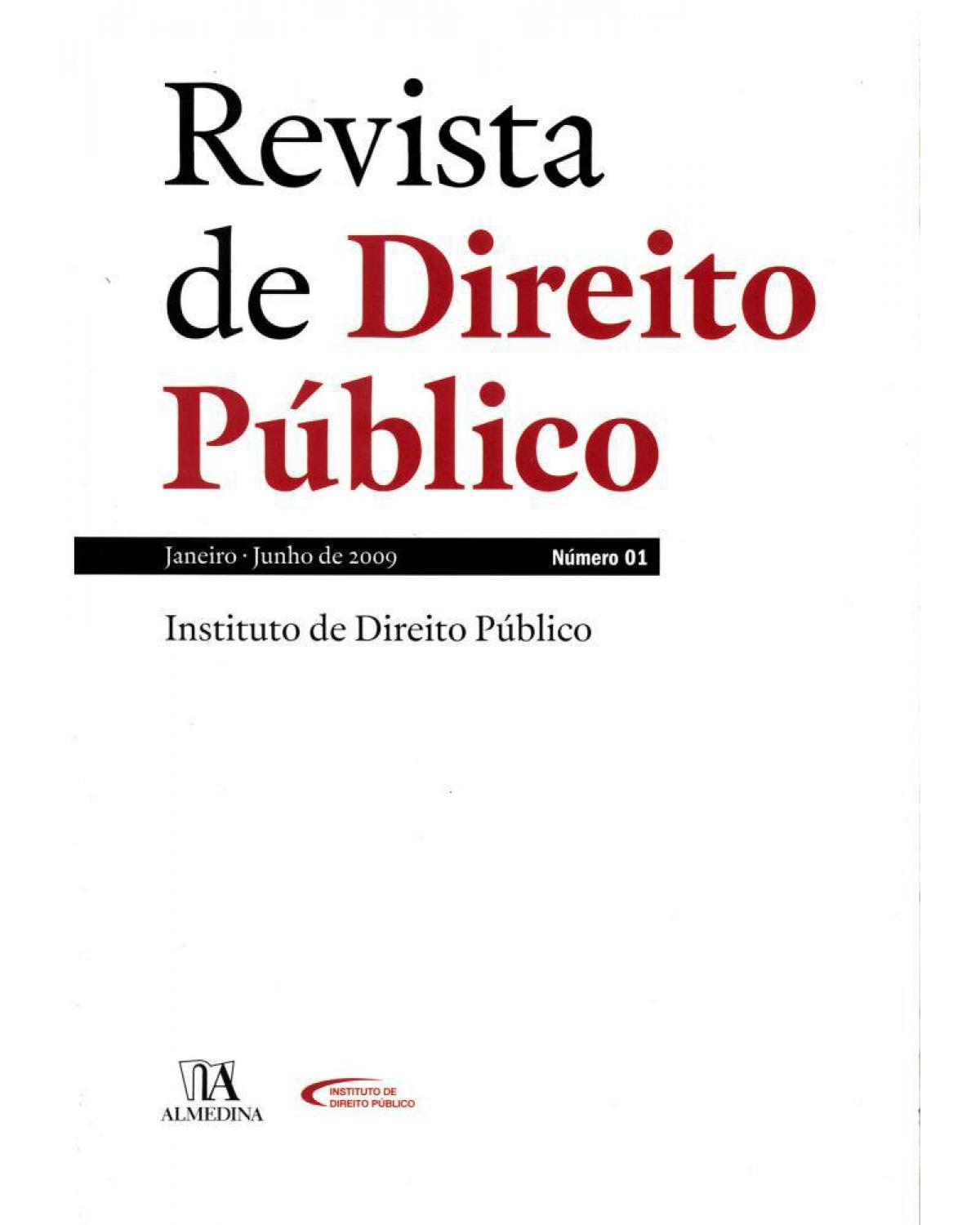 Revista de direito público: ano I - Nº 1 - 1ª Edição | 2009