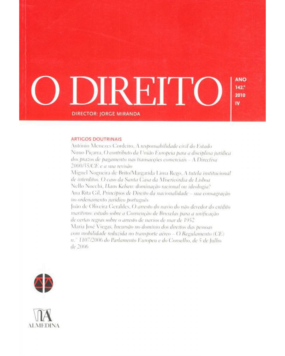 O direito: ano 142º - IV - 1ª Edição | 2010