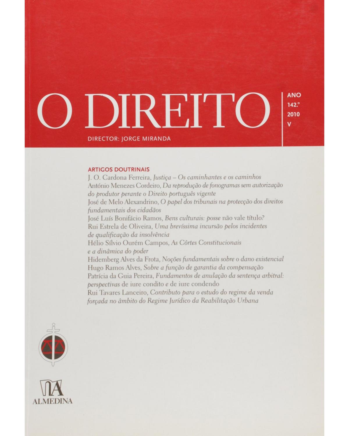 O direito: ano 142º - V - 1ª Edição | 2011