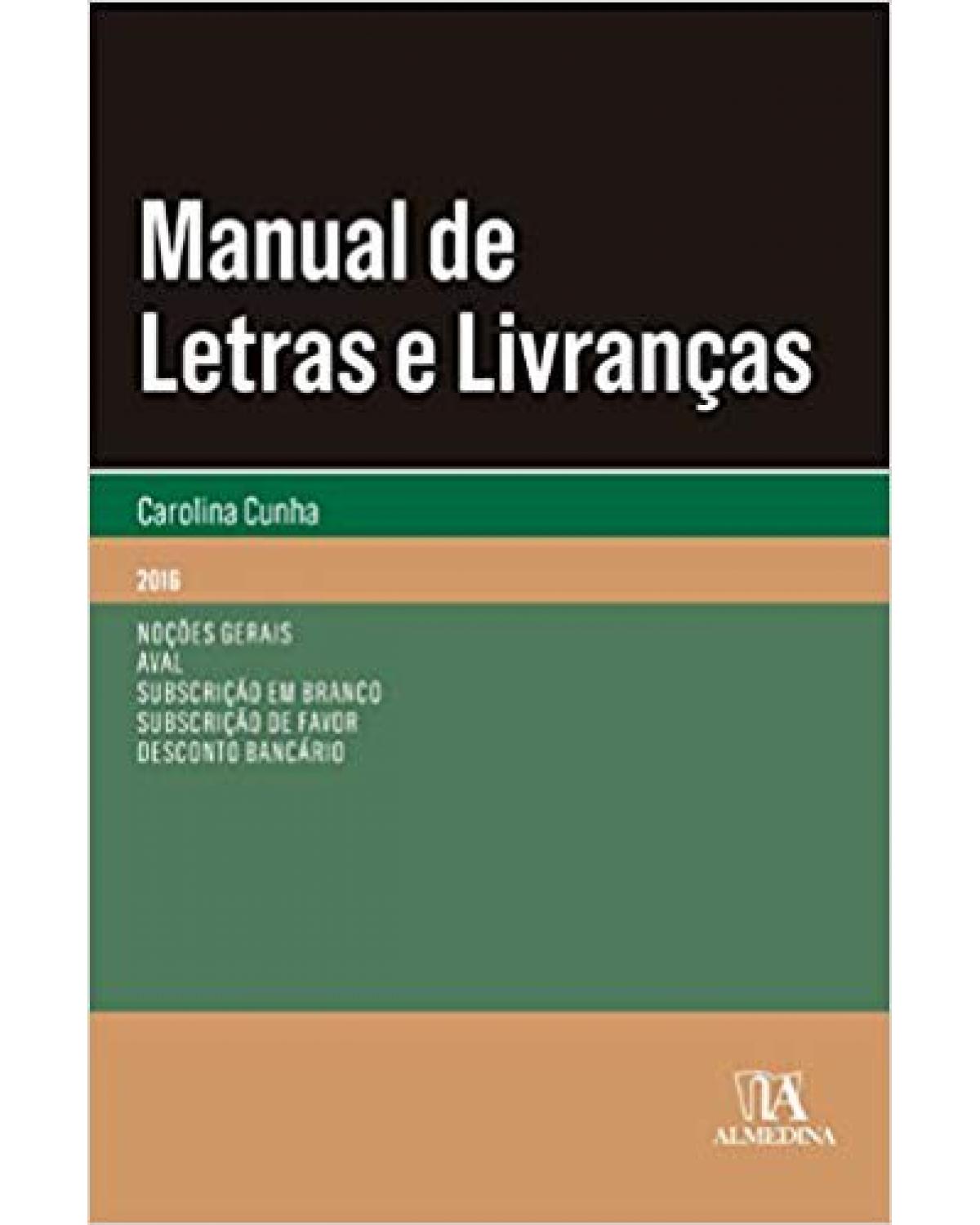 Manual de letras e livranças - 1ª Edição | 2016