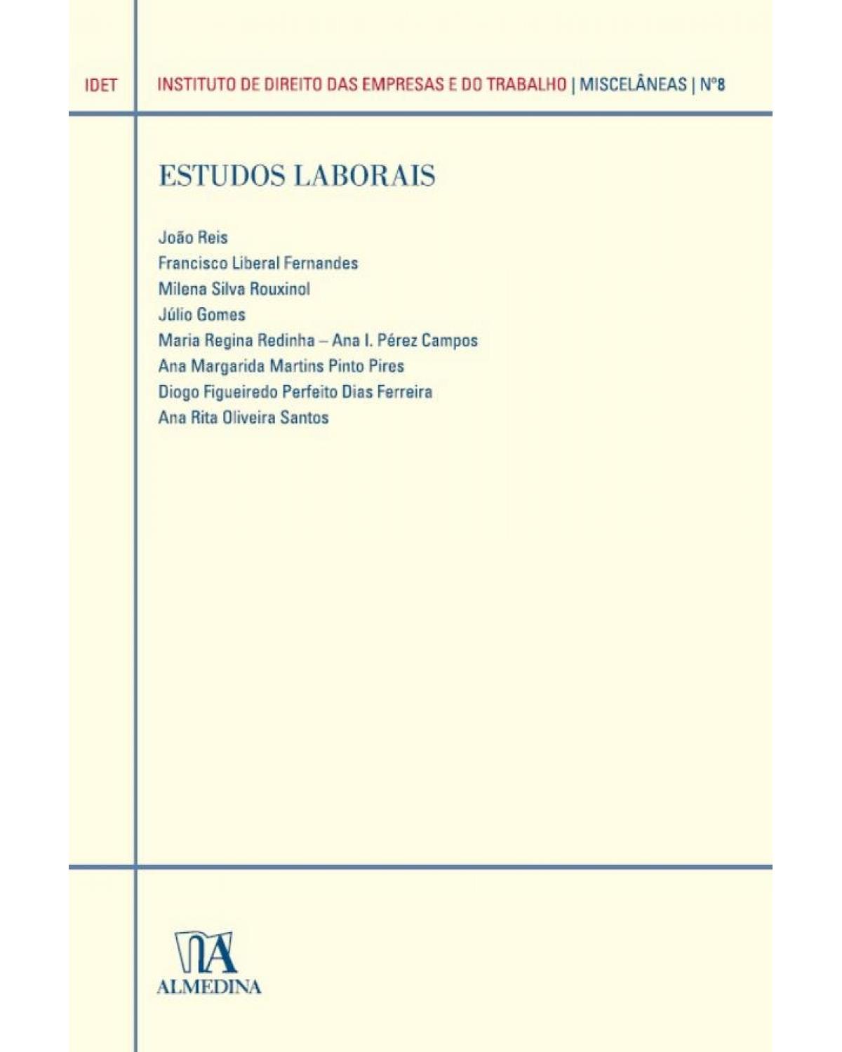 Miscelâneas - Volume 8: estudos laborais - 1ª Edição | 2018