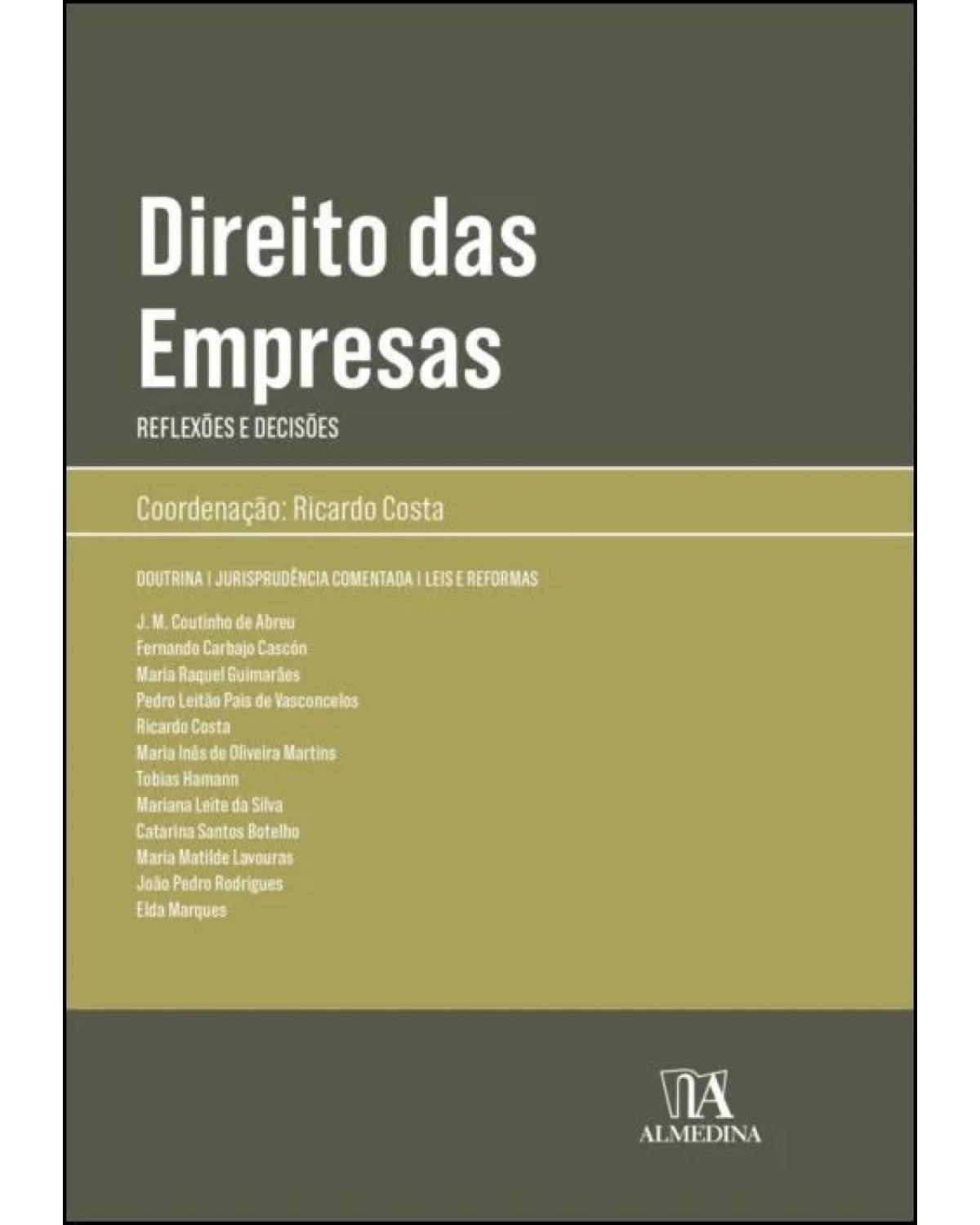 Direito das empresas: reflexões e decisões - 1ª Edição | 2022